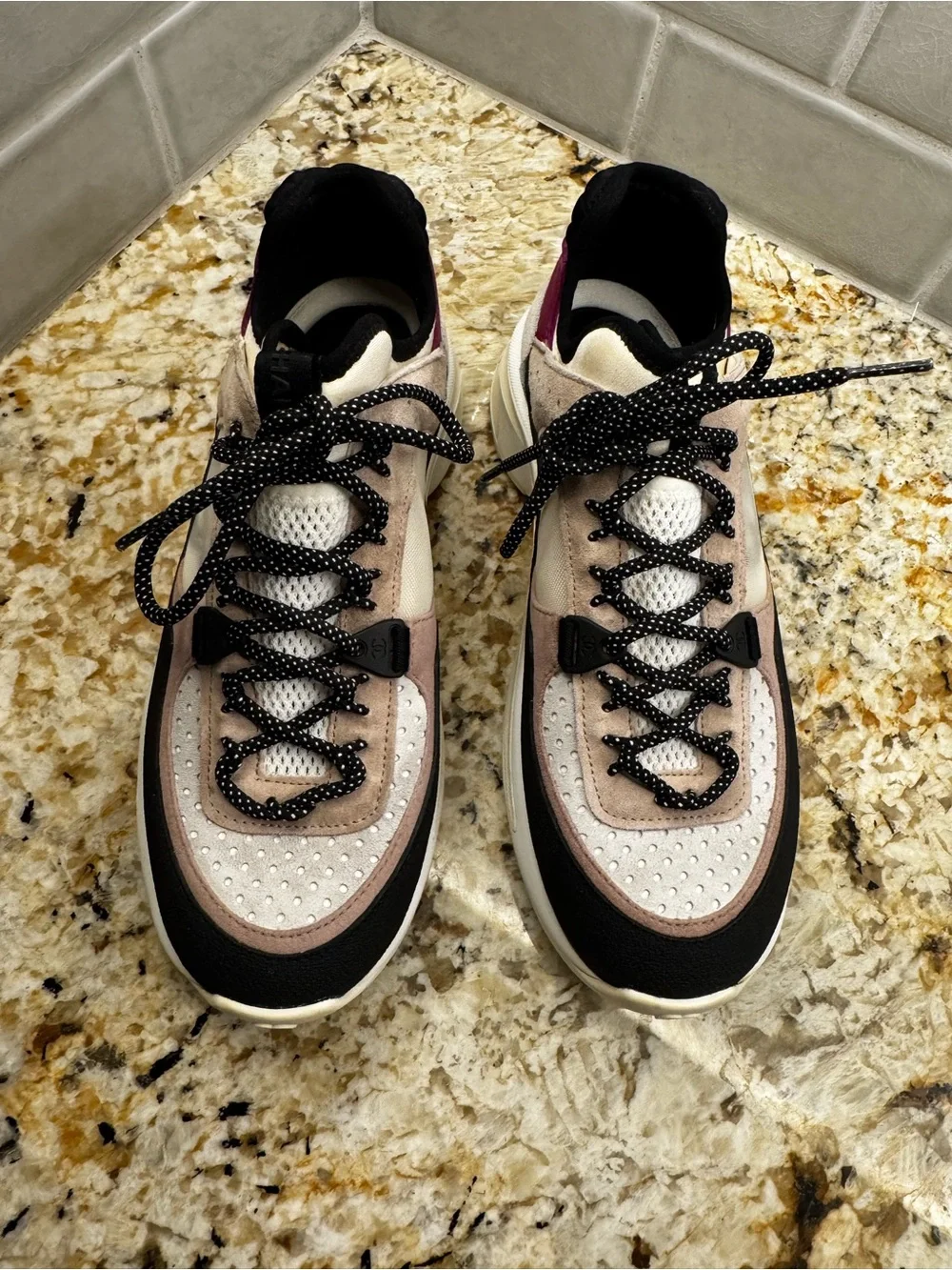 Chanel Women’s Multicolor Suede & Leather Sneakers